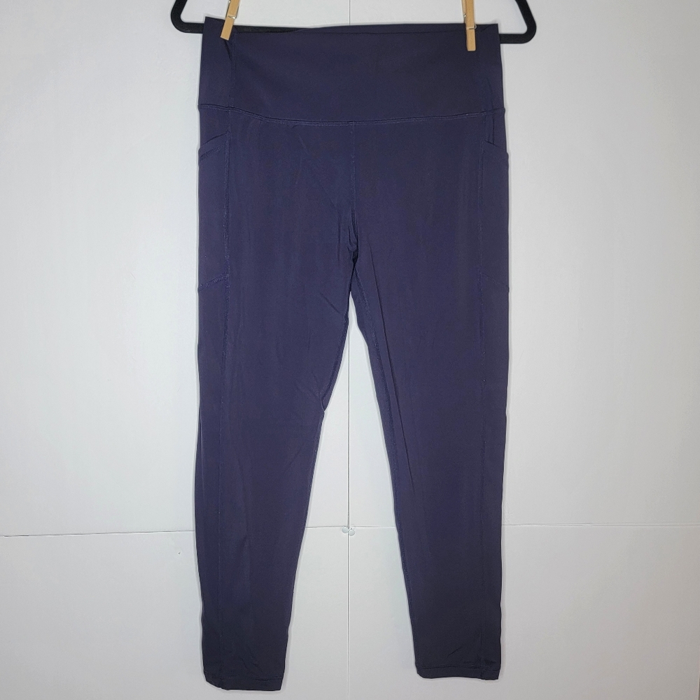 Zyia Active Purple High Rise Leggings Youth 14-16 Pockets Athletic